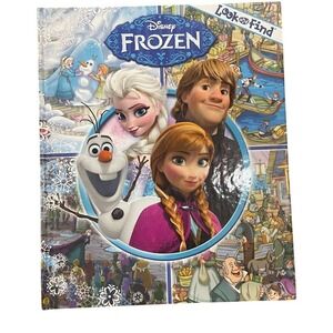 Disney Frozen Look and Find Hardcover Childrens Activity Book Anna Elsa Olaf